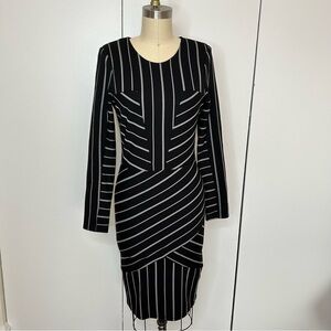 Bebe Striped Bodycon Dress